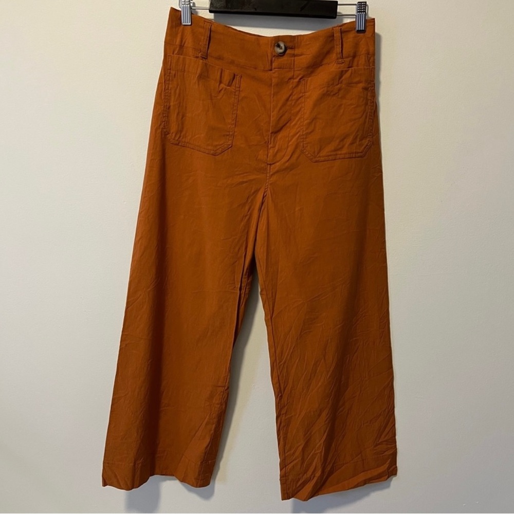 Anthropologie The Colette Wide-Leg Cropped Pants